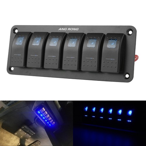 Gang blue led rocker - 6,