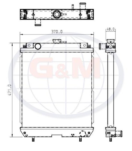 Radiator for kubota - for, midi