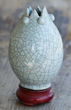 Chinese China Porcelain Circa 1950s Minature Framented Lotus Tulip Vase ! 