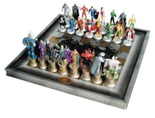 Eaglemoss DC Comic Collection SET 2 Chessboard and full 32 set pieces Boxed