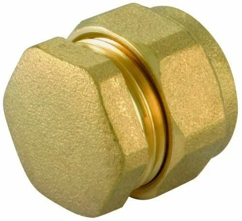 Brass compression stop end cap - compression,