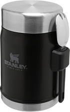 STANLEY Classic 0.4L Food Jar with Spork - Keeps Hot/Cold 7h, Matte Black