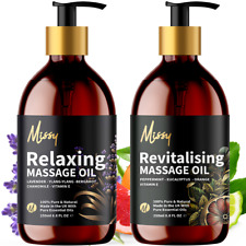 Relaxing & Revitalising Massage Oil Twin Pack – Aromatherapy Body Oil 2 x 250ml