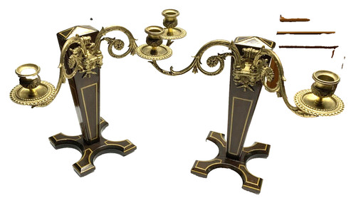 Pair chandeliers wood and - of,