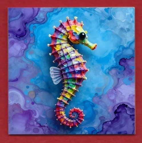 Blue seahorse bathroom sea - bathroom,