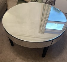 Laura Ashley Mirrored Coffee Table with Drawer Good Condition Collection Only