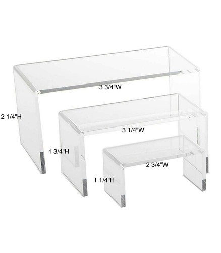 Clear acrylic riser jewelry - clear,