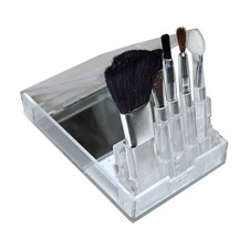 Brush set and compact mirror -