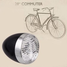 Night Riding Retro Bicycle Bike 3 LED Front Light Headlight Vintage Head Lamp