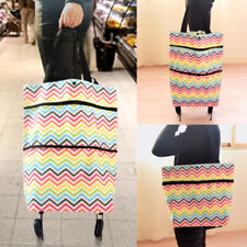 1PC Colorful Foldable Shopping Cart Trolley Folding Bag Wheels Luggage Handbag