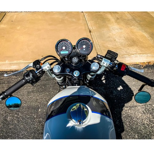 Round motorcycle bar end - round, 7/8"