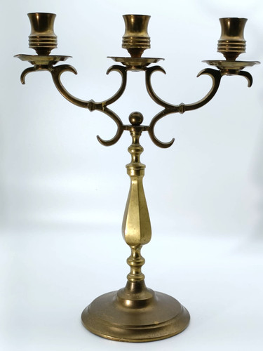 Vintage brass arm candelabra - 3,