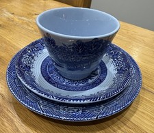 Woods Ware 'Iris' Vintage Tea Trio Cup, Saucer, Side Plate