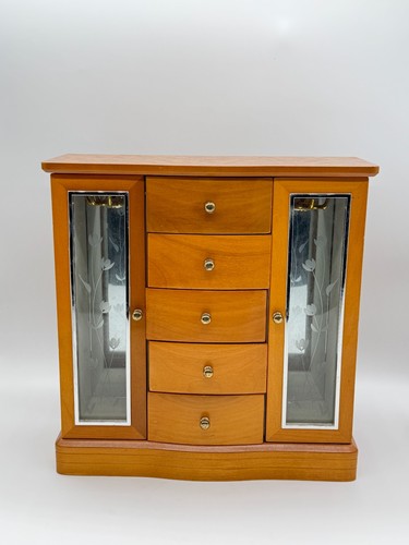 Vintage wooden jewellery box - vintage,