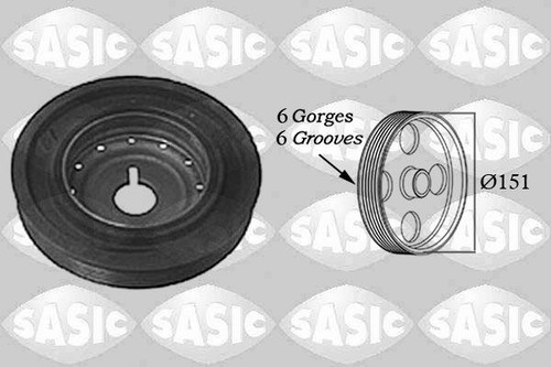 Belt pulley crankshaft - belt, pulley,