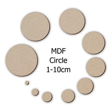 MDF Circle Wooden Shape Craft - 1cm to 10cm Tag Blank Decoration