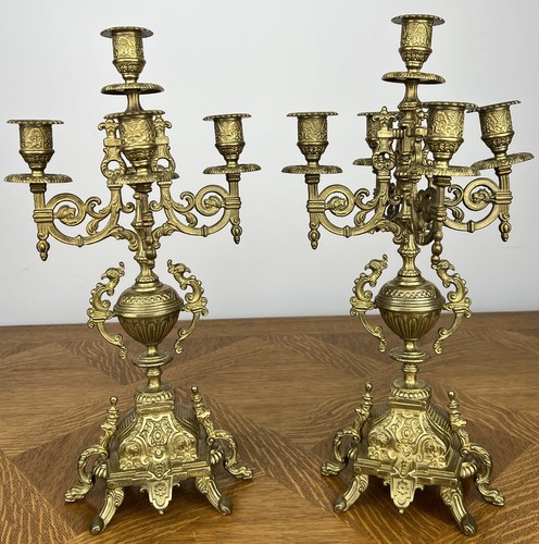 Pair candelabras vintage - pair,