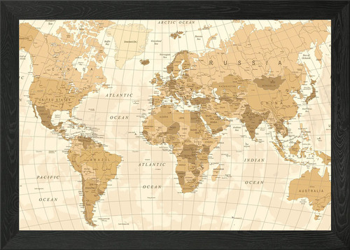 Vintage map the world - of,