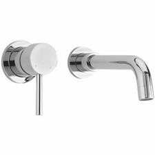 Modern Concealed Wall Mounted Basin Tap Chrome Brass Bathroom And Valve | Nio