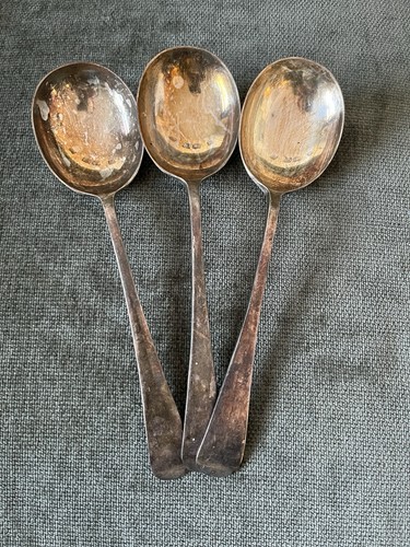Epns soup spoons tarnished - 3,