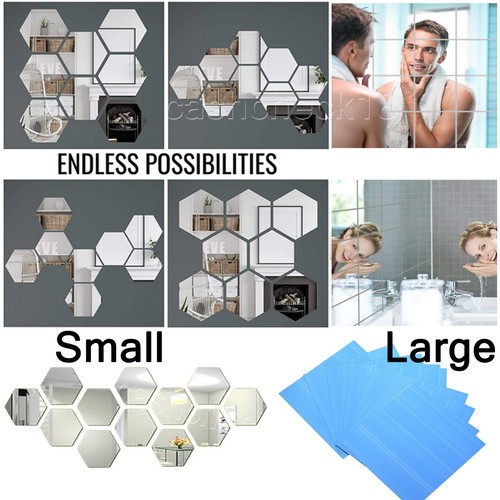 Square mirror tiles wall - square, 3d