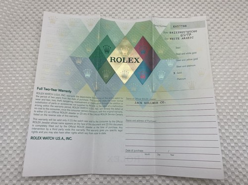 Rolex 4233 cellini paper - cellini,
