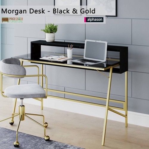 Morgan desk black and gold - morgan, in