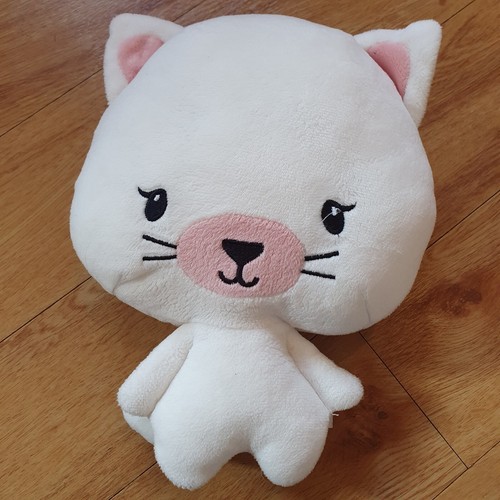 Cat soft toy kitten - soft, white