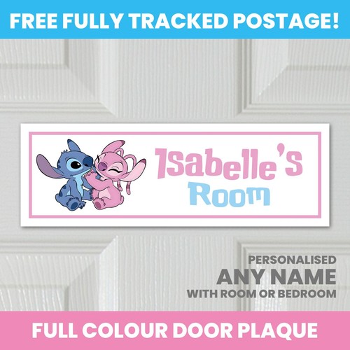 Stitch personalised door sign - personalised,