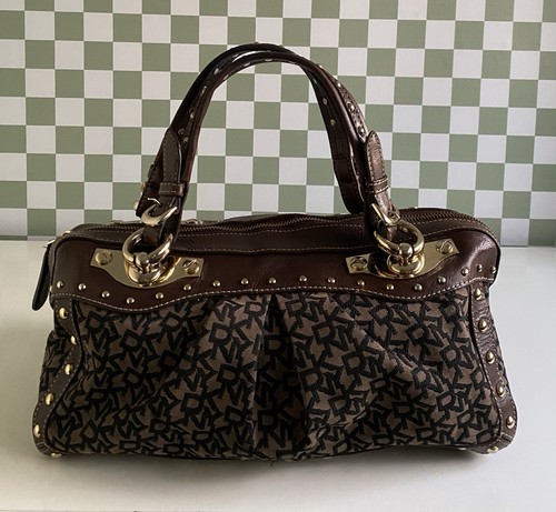 Dkny monogram handbag brown - dkny,