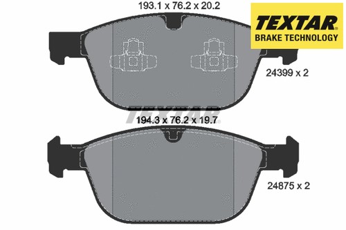 Front brake pad set - set,