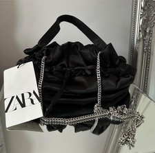 Zara Black satin effect bucket