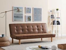 Three Seater Sofa Bed Brown