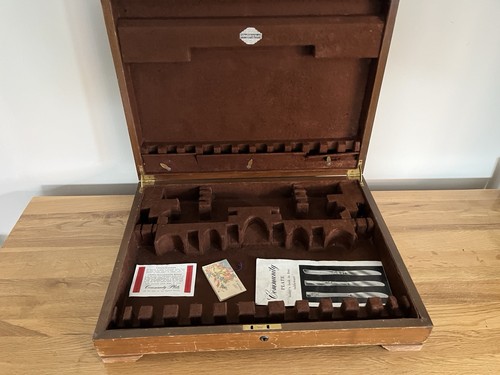 Vintage wooden cutlery canteen - cutlery,