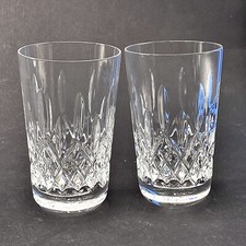 Waterford Crystal Lismore Cut Pair Of 5” 12oz Hiball Tumbler Glasses Unused 1st