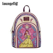 NEW Loungefly Disney Beauty & the Beast Belle Stained Glass Mini Backpack Bag