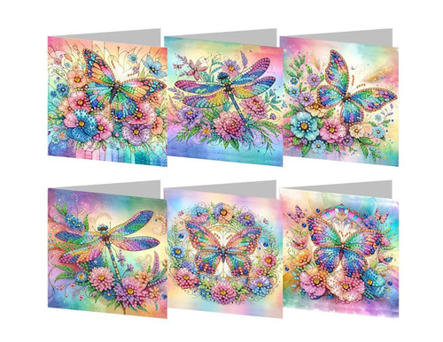 6pcs diy colourful - 6pcs, dragonfly