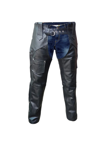 Handmade black leather biker - handmade,