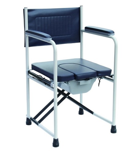 Deluxe folding commode chair