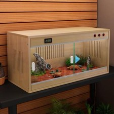 Premium wooden reptile enclosure reptile tank glass terrarium 80 x 40 x 42 cm DE