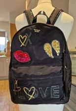 Victoria's Secret 'RUNWAY' Patch Satin Backpack/Rucksack
