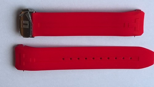Tissot 22mm red rubber - rubber, strap