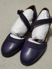 Moshulu Euro 39 Block Heel Mary Jane Shoes Purple Acrylic Blackcurrant 120734