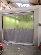 INDUSTRIAL CIRCULAR CUTTING  SAW BENCH WORKSHOP DUST  CURTAIN 12 FT X 9 FT