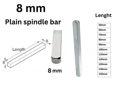 Door handle spindle bar - spindle, 8mm
