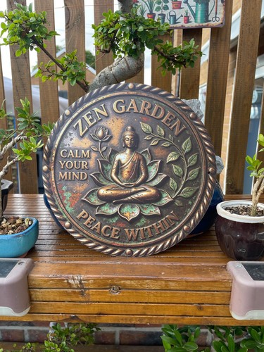 Zen garden metal - garden, sign