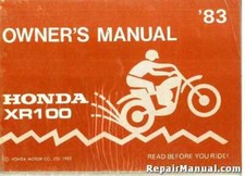 1983 Honda XR100 Motorcycle