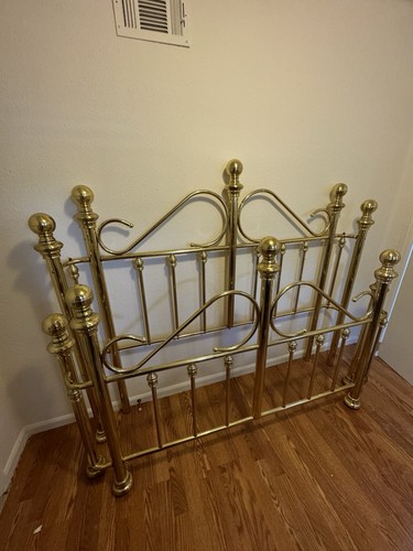 Vintage brass headboard and - vintage,