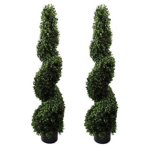 Pair 120cm spiral buxus - spiral,
