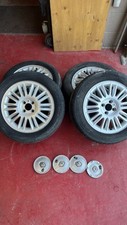 Set Of 4x Renault Scenic Alloy Wheels And Tyres 205/55R16 And Center Caps